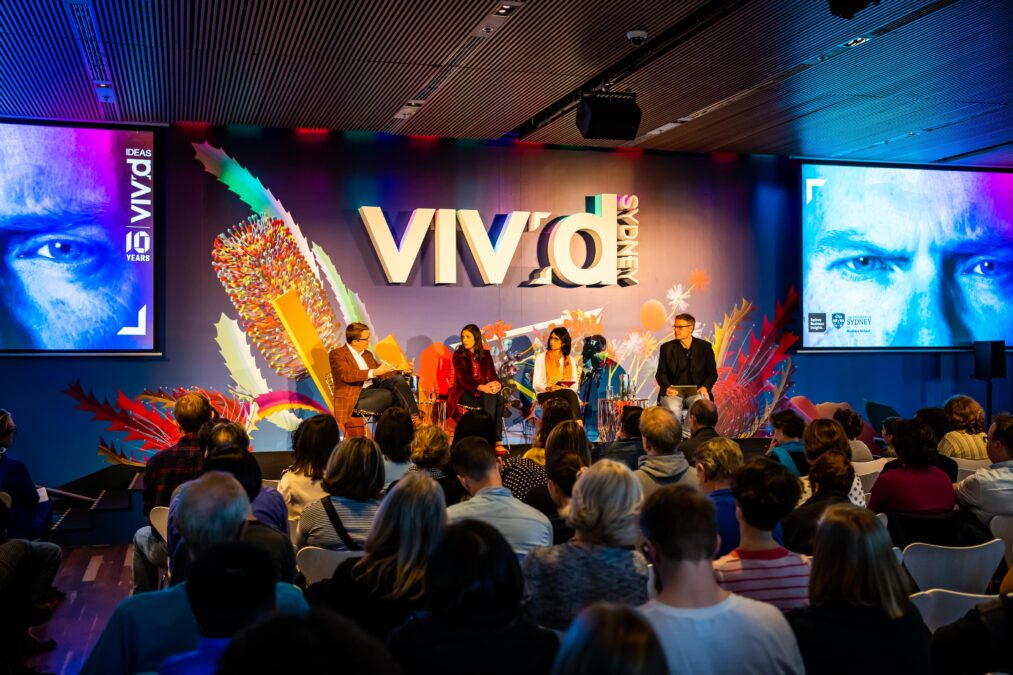 Image of the Mummy, can I marry my Avatar? event held as part of Vivid Sydney 2018 (image credit: Destination NSW)