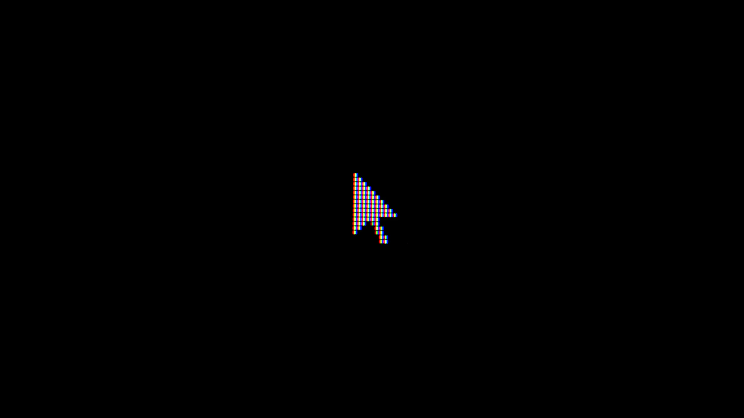 Zoomed image of a computer cursor showing individual pixels